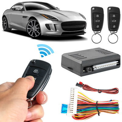 12V Remote Keyless Entry System Car Central Door Trunk Release Lock Kit