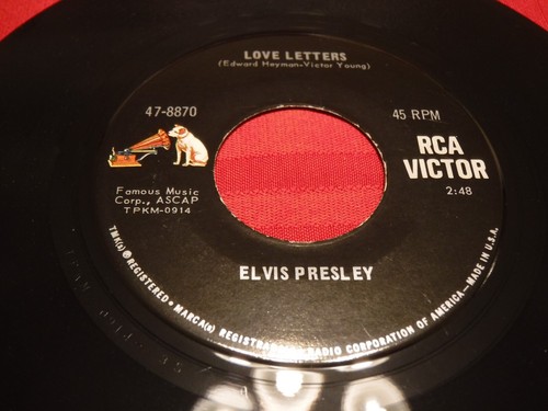 Elvis Presley Love Letters 1966 7" 45 RPM RCA Victor 47-8870 Come What May - Picture 4 of 8