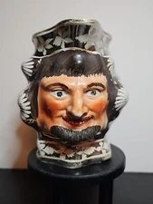 Antique Staffordshire Pearlware Figural Face Head Pitcher Jug Circa 1820