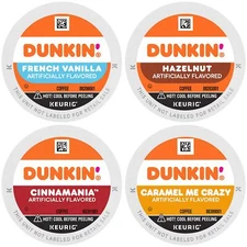 Dunkin Flavored Coffee Variety Pack 60 Keurig K Cup Pods French Vanilla Hazelnut