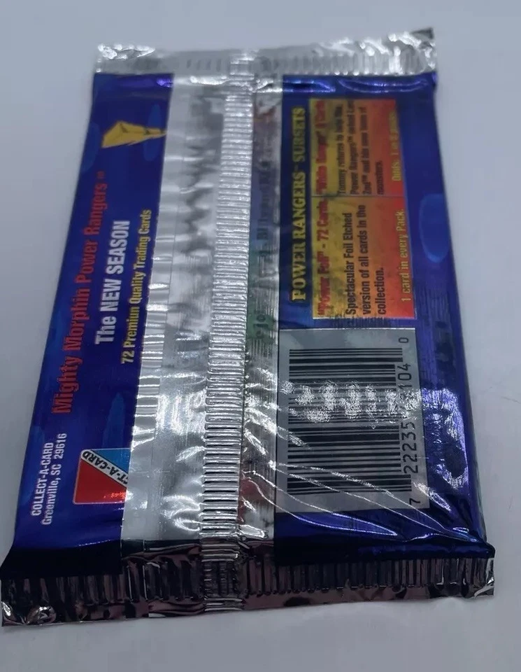 MIGHTY MORPHIN POWER RANGERS THE NEW SEASON TRADING CARDS 8 PACK 1994 - Image 4 of 4