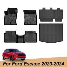 Car Floor Mats Trunk Mat Backrest Mat Tpe Full Set For 2020-2025 Ford Escape