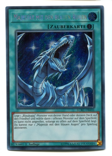 Yugioh Karte - Majestät Mit Den Blauen Augen Secret Rare 1. Auflage Deutsch