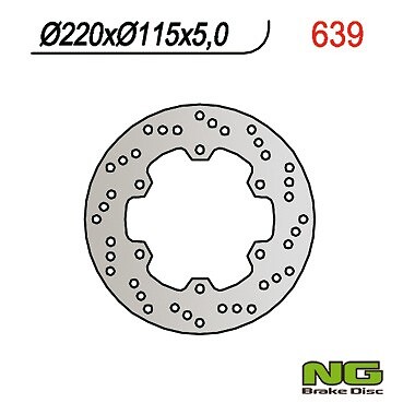 Plaque de frein arrière NG pour moto Yamaha R6 1999-2002 et R1 1998-2003 en acier carbone 220x115x5mm