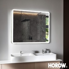 Specchio bagno LED acrilico specchio da bagno specchio da parete con illuminazione 50*70 cm/60*80 cm