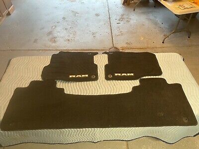 2019 Dodge Ram 1500 DT Crew Quad Front Carpet Floor Mats Black Factory Mopar New