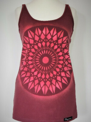 Ayumu Tank Top M Red ° psy hippie psychedelic mandala yoga wear psychedelic goa