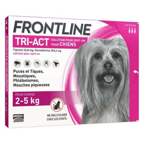 Frontline Tri-Act Antipulci per Cani confezione da 3 fialette d tutte taglie - Foto 2 di 6