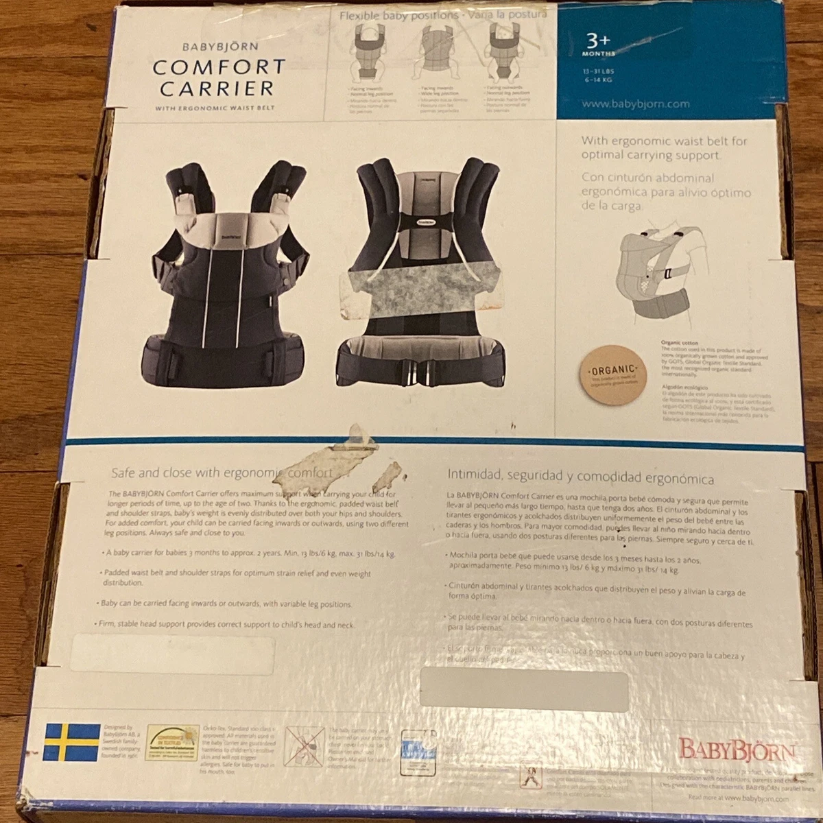Babybjorn comfort top carrier organic