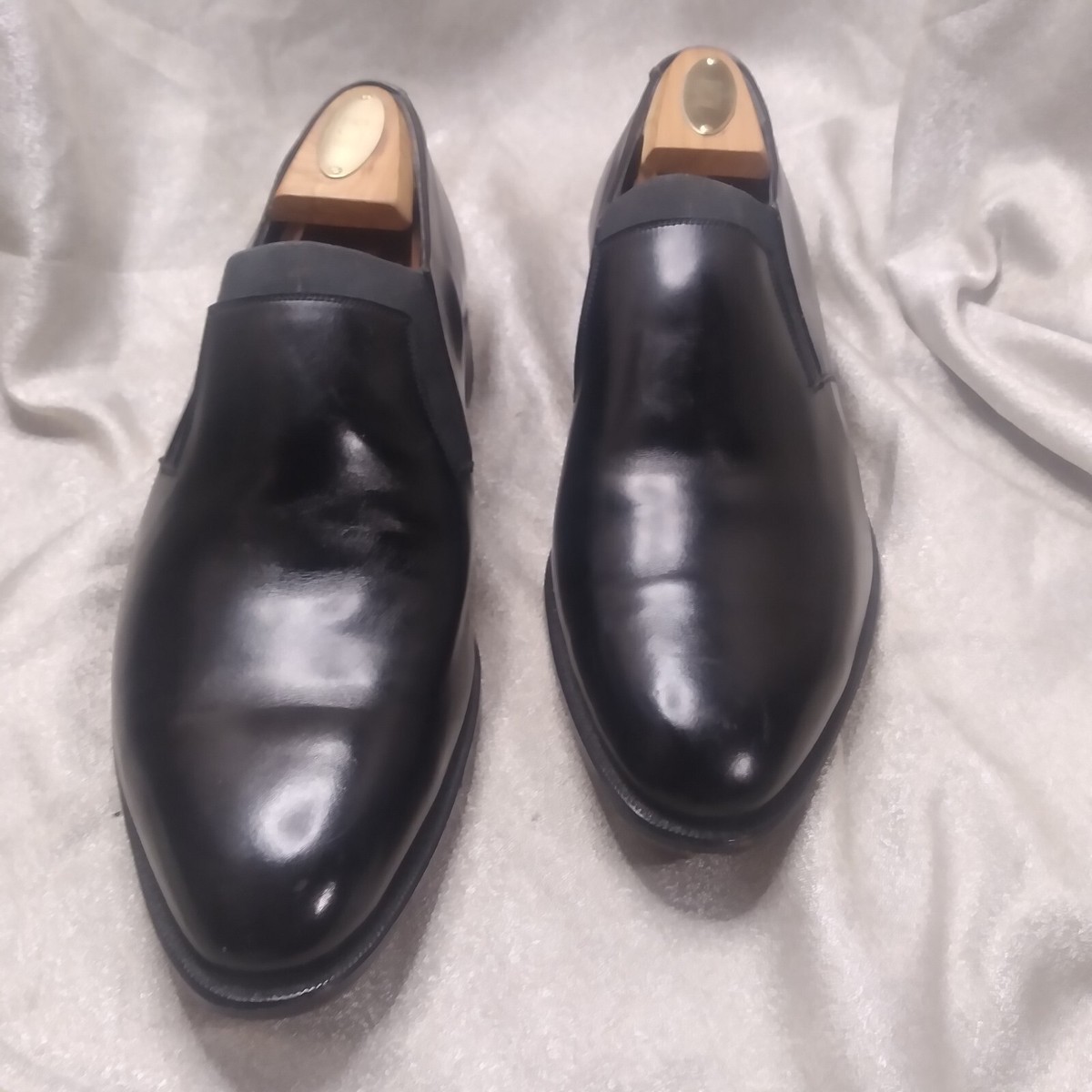 Nunn Bush Vintage Black Leather Elastic Insert Slip On 