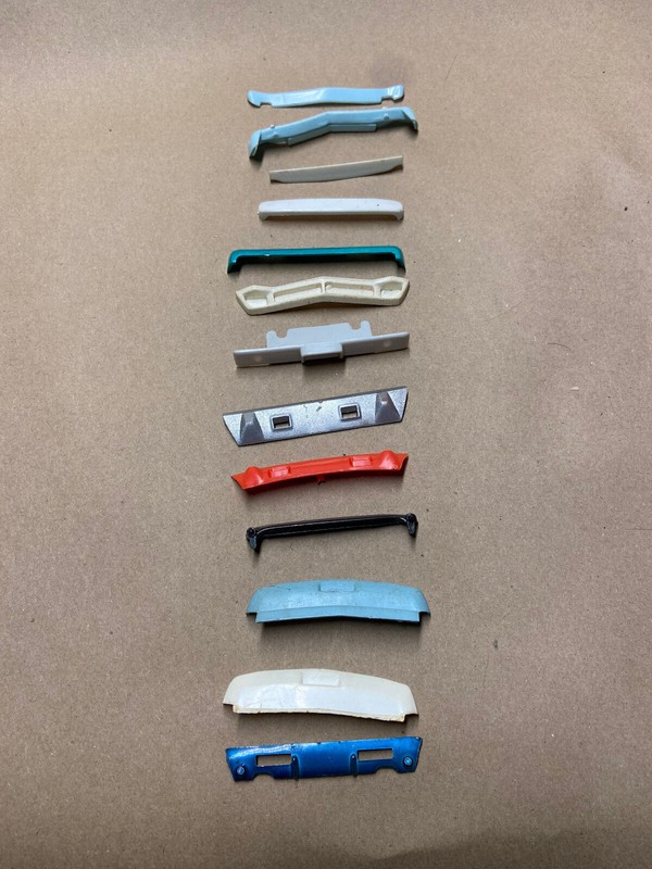 13 VINTAGE 1/24 1/25 CAR MODEL CUSTOM BUMPER JUNKYARD LOT PARTS REPAIR RESTORE