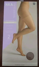 Silk Impressions Pantyhose 2 Pack XXXL Cocoa 15 Denier Ultra Fine Sheer
