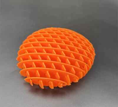 Worm Squeeze Stretchy Toy Six Sided Fidget Stress Relief Decompression Orange