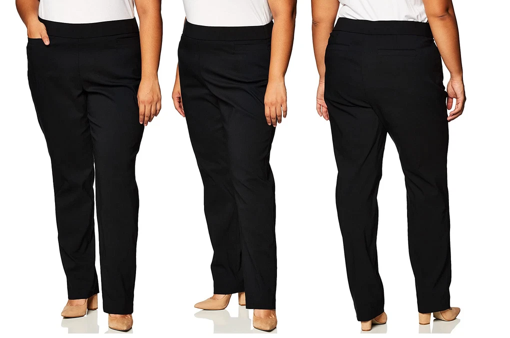 Terra & Sky Women's Plus-Size Stretch Millennium Welt Pocket Pull-on Career  Pant