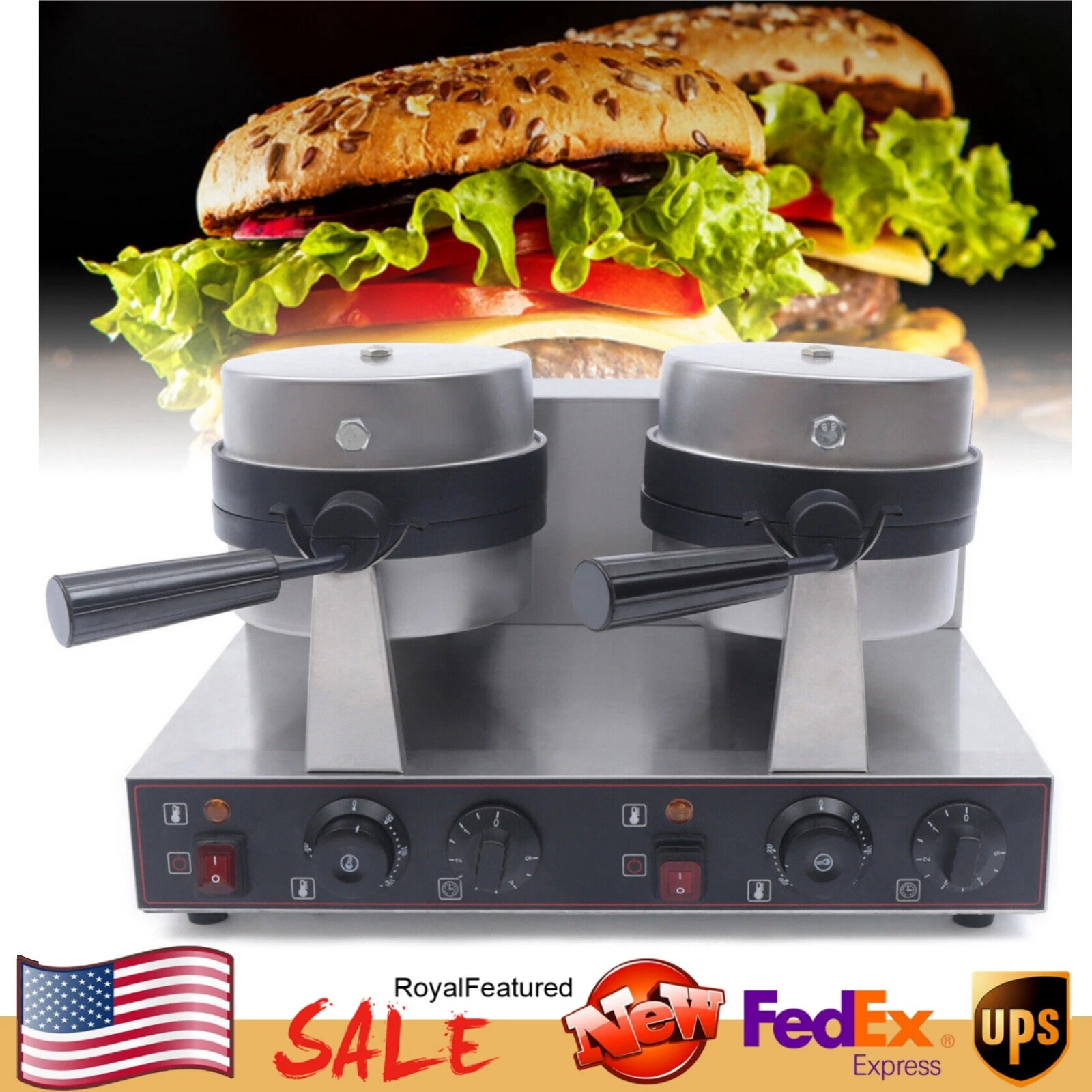 Hamburger Maker Burger Machine Ice Cream Waffle Maker Panini Press Baking