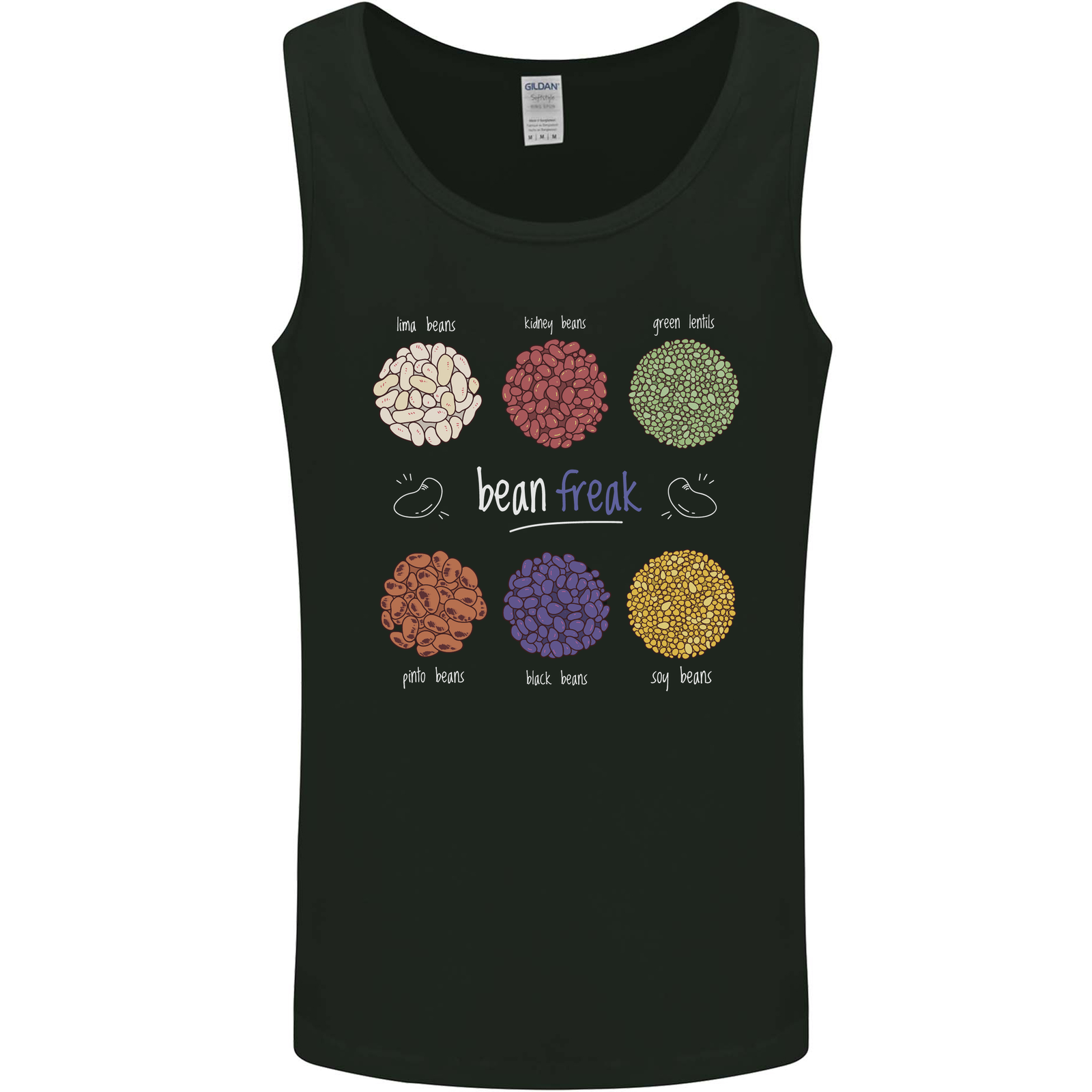 Beans Vegan Kidney Soy Lentils Vegetarian Mens Vest Tank Top