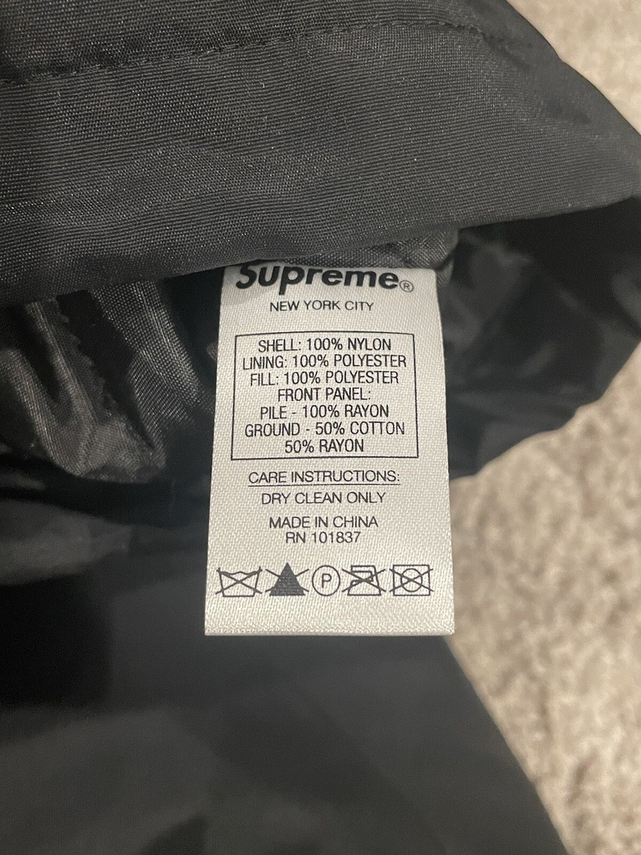 SUPREME Cheetah Print Hooded Station Jacket BLACK Size Large SUPREME Cheetah Print Hooded Station Jacket BLACK Size Large
