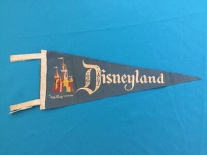 1950s/60s  Vintage Disneyland Pennant - Walt Disney Productions