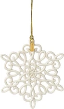 Lenox Ornament, 2025 Snow Fantasies Snowflake Ornament, Made from Porcelain with