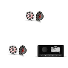 Fusion MS-RA60 Marine Stereo With Wireless Connectivity w/  2 Pair  KM65 6....