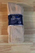 Diastar Comfy Feet Diabetic Socks-Gray-Size 10-13-NWT