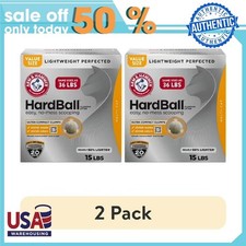  2 pack ARM  HAMMER Hardball Lightweight Cat Litter, Clumping, No-Mess 15 lb
