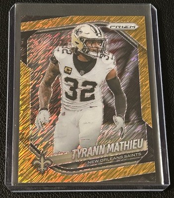 2025 Panini Prizm Tyrann Mathieu Gold Shimmer Prizm /10 #196