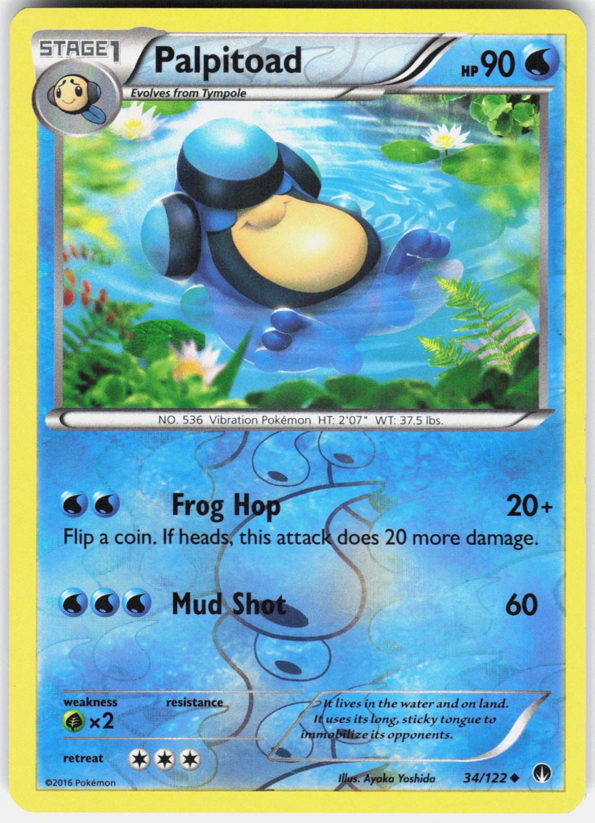 Palpitoad Reverse Holofoil XY - BREAKpoint 34/122 NM