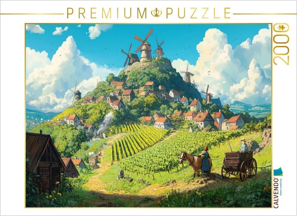 Calvendo Puzzle The Valley Of The Winds - Anime Landscape | 2000 Pieces, Finishe-image
