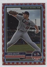 2023 Panini USA Baseball Stars & Stripes Red Prizm 64/149 Carter Holton #70 w5b