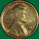 1911-S Lincoln Wheat Cent Fine F Coin, Harshly Cleaned #34372