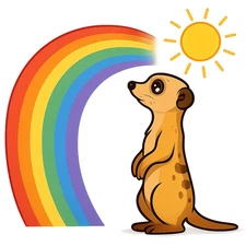 Funny Meerkat Car Sticker 9x9cm - Funny Animal Sticker for Car