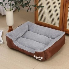 Black Dog Bed Plush Sleeping Bed for Large, Medium and Small Dogs, Non-Slip and