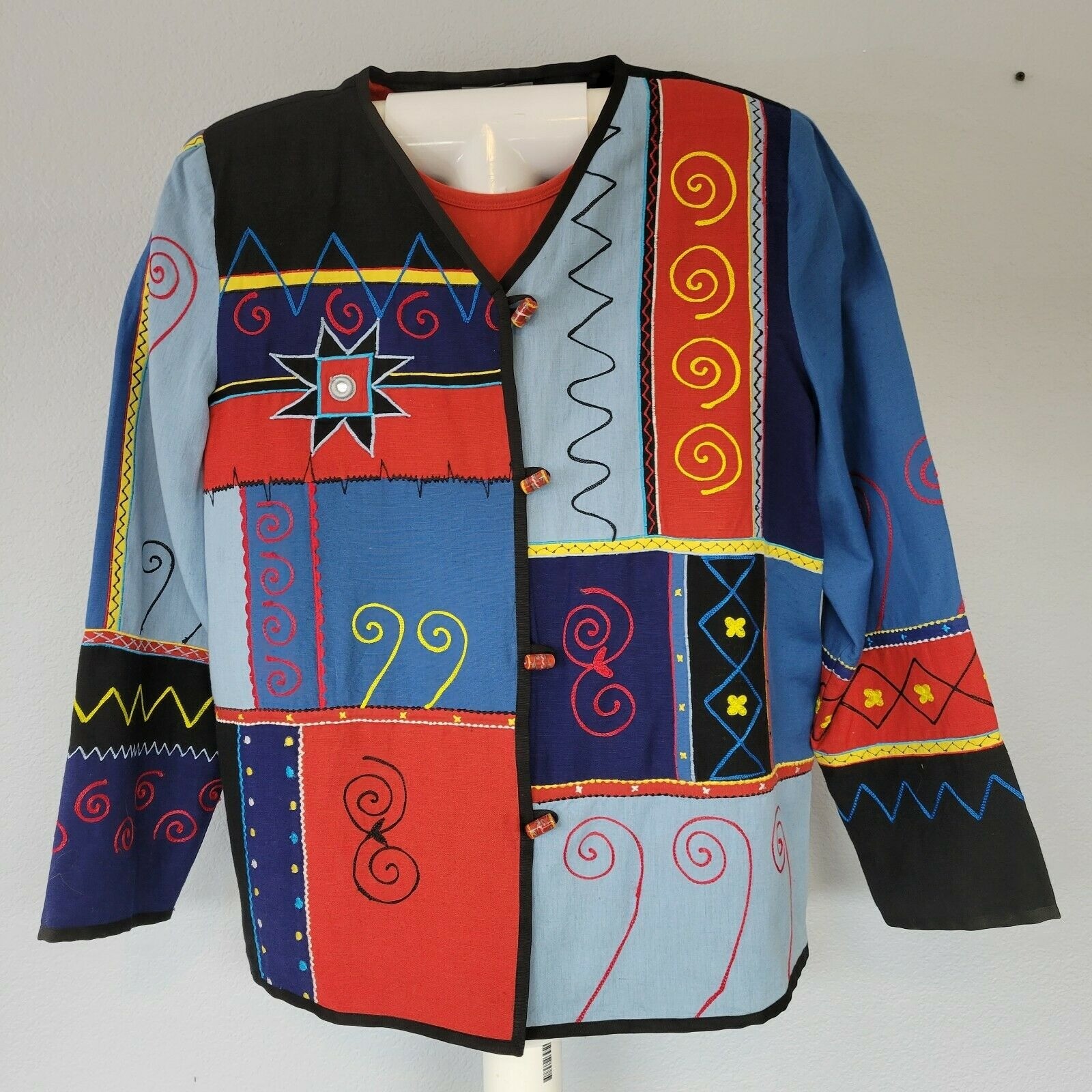 Indigo Moon Patchwork Jacket Multicolor with Matc… - image 8