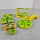 Vintage Fisher Price Little People Playground School Desk Swing Slide Lot of 9