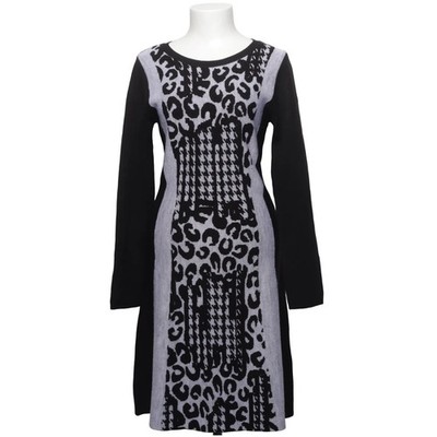 Bodyflirt Boutique, Kleid, Größe: 36/38, Schwarz/Weiß/Grau, Acryl #x9R