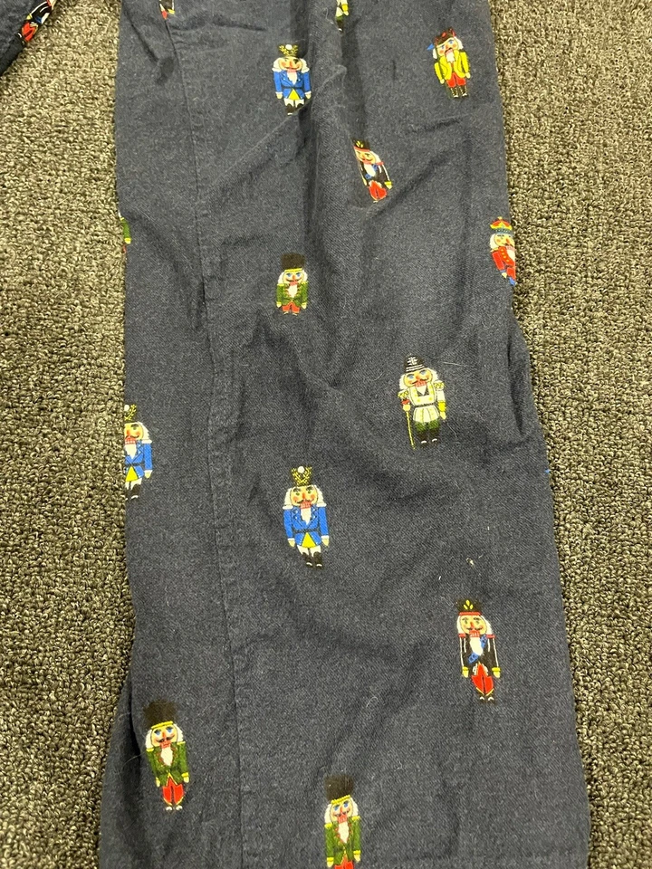 J. Crew Navy Blue Nutcracker Cnristmas Mens Sleep Lounge With Pockets Size XL - Image 2 of 4