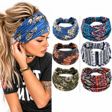 6 Pcs Boho Headband Stretch Twist Head Wrap for Women