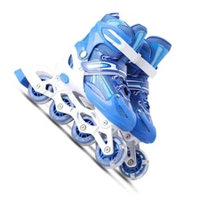 Adjustable Illuminating Inline Skates With Light Up Wheels For Kids And UTVD