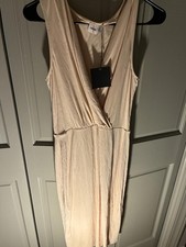 NWT Asos Sleeveless Wrap Dress in Light Peach- Size 8