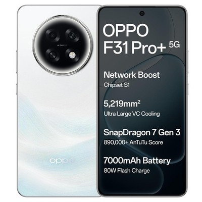 OPPO F31 Pro+ 5G (Himalayan White, 256 GB) (12 GB RAM) Snapdragon 7000 mAh