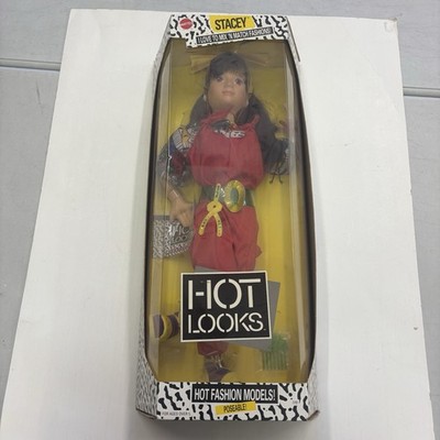 Hot Looks Doll Mattel W/ Outfits 80 s STACEY NEW IN BOX VINTAGE RARE 18''