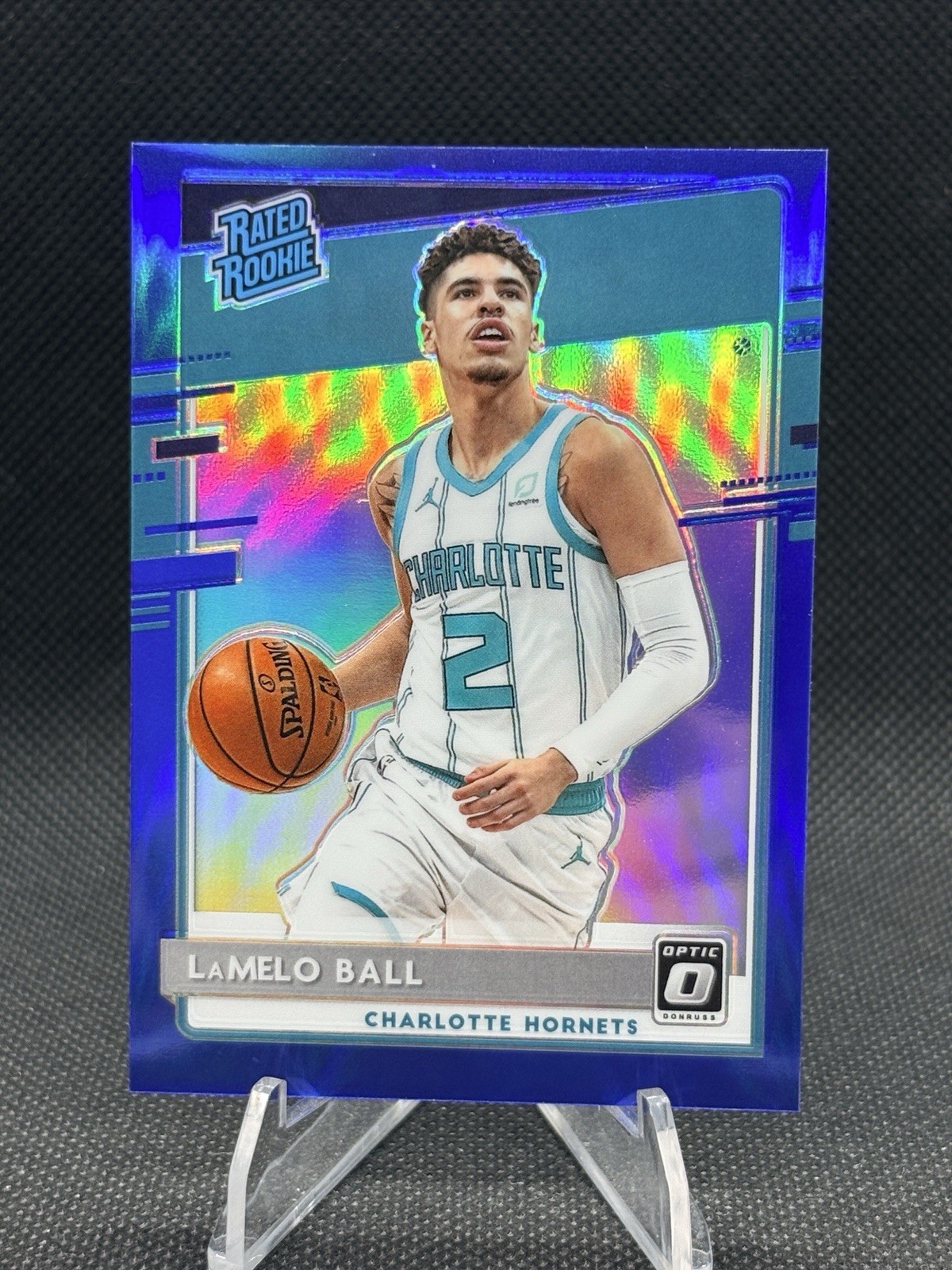2020-21 Donruss Optic LaMelo Ball Blue Rookie RC /59 Hornets Rated Rookie