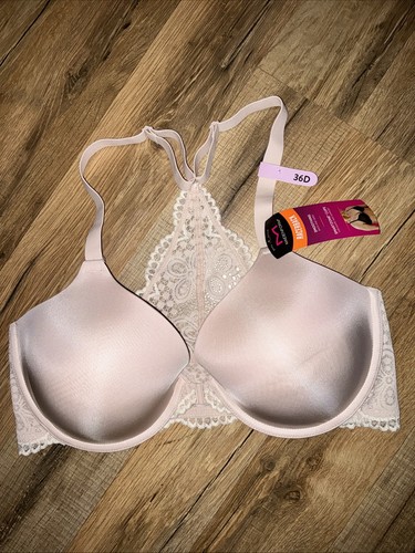 Maidenform NUDE One Fab Fit SMARTZONE®️CUPS  Lace RACERBACK 36D Bra NWT $44