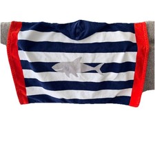 Pottery Barn Kids Shark Stripe Baby Beach Hooded Towel Coastal Swim Bath Pool