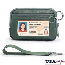 Versatile Keychain Wallet Wristlet Coin Purse W/ Card Slots Key Ring New