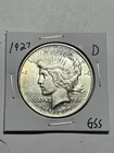 1927-D Peace Silver Dollar Nice UNC Better Date