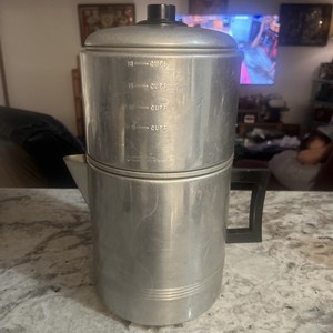 Vintage Drip-O-Lator 18 Cup Coffee Maker 50's Enterprise Aluminum Co. Camping
