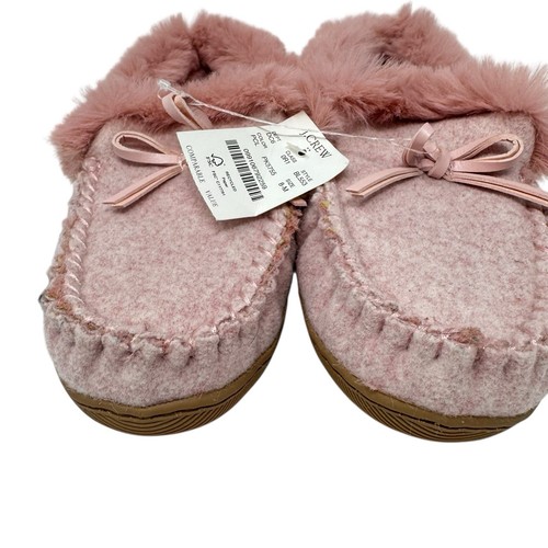 J. Crew Factory heathered slippers pink cloud moccasin slippers SZ 8 NWT - Picture 4 of 7