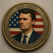 Charlie Kirk Memorial Coin, Young Hero of US 1993-2025 Coin for Charlie's Fans